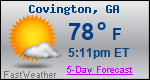 Weather Forecast for Covington, GA