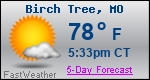 Weather Forecast for Birch Tree, MO