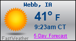 Weather Forecast for Webb, IA