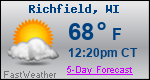 Weather Forecast for Richfield, WI