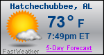 Weather Forecast for Hatchechubbee, AL