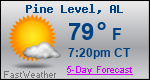 Weather Forecast for Pine Level, AL