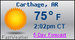 Weather Forecast for Carthage, AR