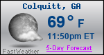 Weather Forecast for Colquitt, GA
