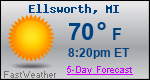 Weather Forecast for Ellsworth, MI
