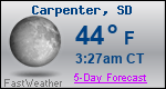 Weather Forecast for Carpenter, SD