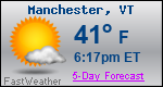 Weather Forecast for Manchester, VT
