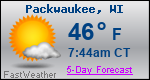 Weather Forecast for Packwaukee, WI