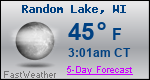 Weather Forecast for Random Lake, WI