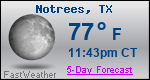 Weather Forecast for Notrees, TX