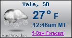Weather Forecast for Vale, SD