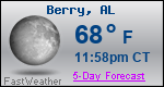 Weather Forecast for Berry, AL