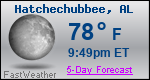 Weather Forecast for Hatchechubbee, AL