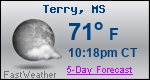 Weather Forecast for Terry, MS