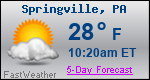 Weather Forecast for Springville, PA