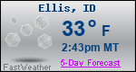 Weather Forecast for Ellis, ID