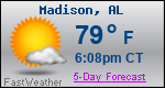 Weather Forecast for Madison, AL