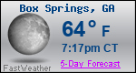 Weather Forecast for Box Springs, GA