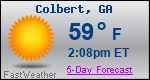 Weather Forecast for Colbert, GA