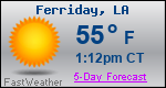 Weather Forecast for Ferriday, LA