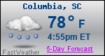 Weather Forecast for Columbia, SC