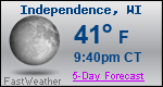 Weather Forecast for Independence, WI