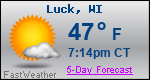 Weather Forecast for Luck, WI