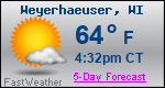 Weather Forecast for Weyerhaeuser, WI