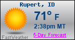 Weather Forecast for Rupert, ID