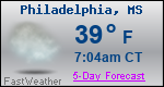 Weather Forecast for Philadelphia, MS