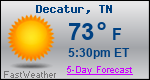 Weather Forecast for Decatur, TN
