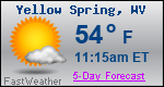 Weather Forecast for Yellow Spring, WV