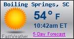 Weather Forecast for Boiling Springs, SC