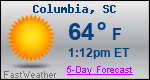 Weather Forecast for Columbia, SC