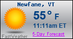 Weather Forecast for Newfane, VT
