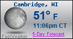 Weather Forecast for Cambridge, WI
