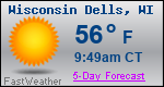 Weather Forecast for Wisconsin Dells, WI