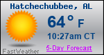 Weather Forecast for Hatchechubbee, AL