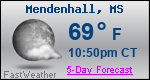 Weather Forecast for Mendenhall, MS