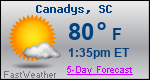 Weather Forecast for Canadys, SC