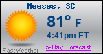 Weather Forecast for Neeses, SC