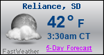 Weather Forecast for Reliance, SD