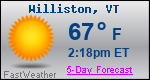 Weather Forecast for Williston, VT