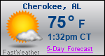 Weather Forecast for Cherokee, AL