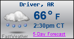 Weather Forecast for Driver, AR