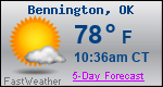 Weather Forecast for Bennington, OK