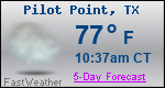 Weather Forecast for Pilot Point, TX