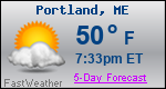 Weather Forecast for Portland, ME