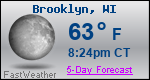 Weather Forecast for Brooklyn, WI