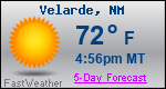 Weather Forecast for Velarde, NM